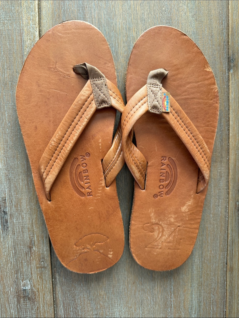 Rainbow Sandals Men’s Classic Leather Flip Flops Sierra Brown XL NWOT